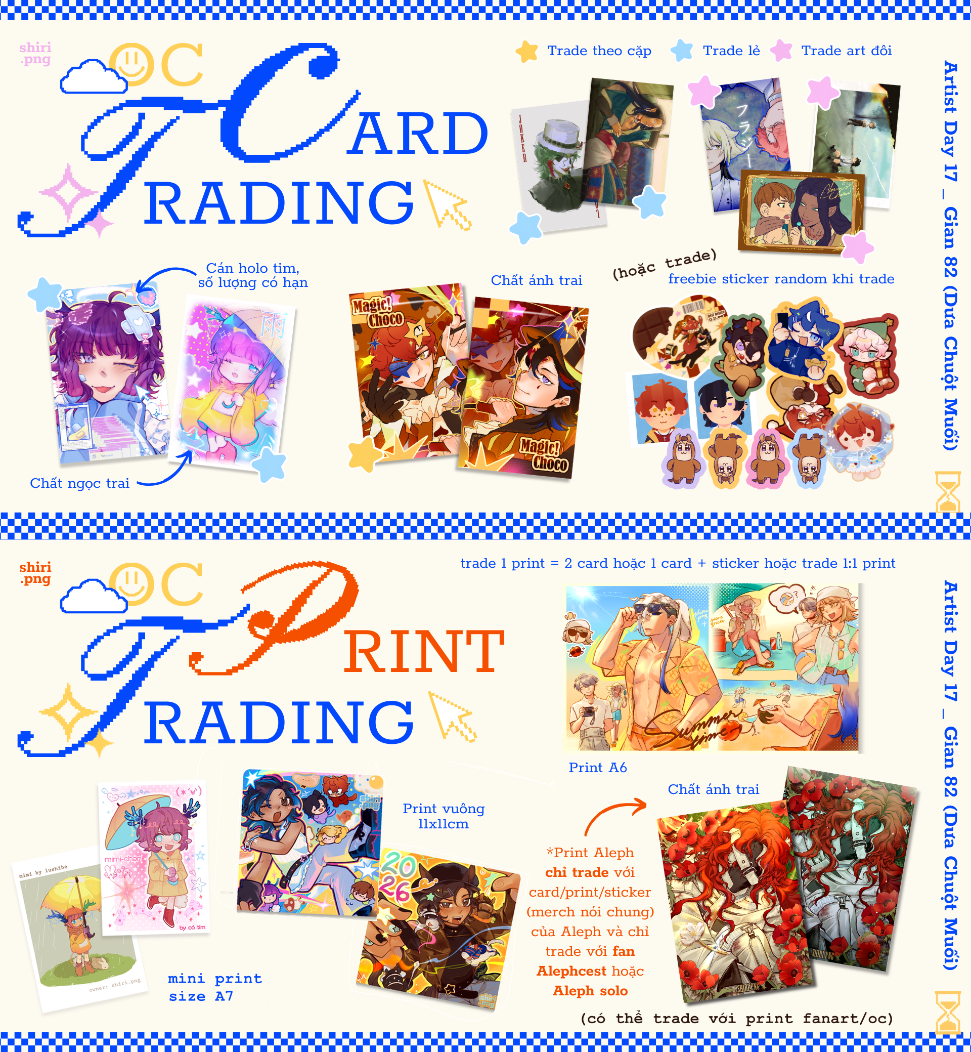 OC và CharOC trading card/print