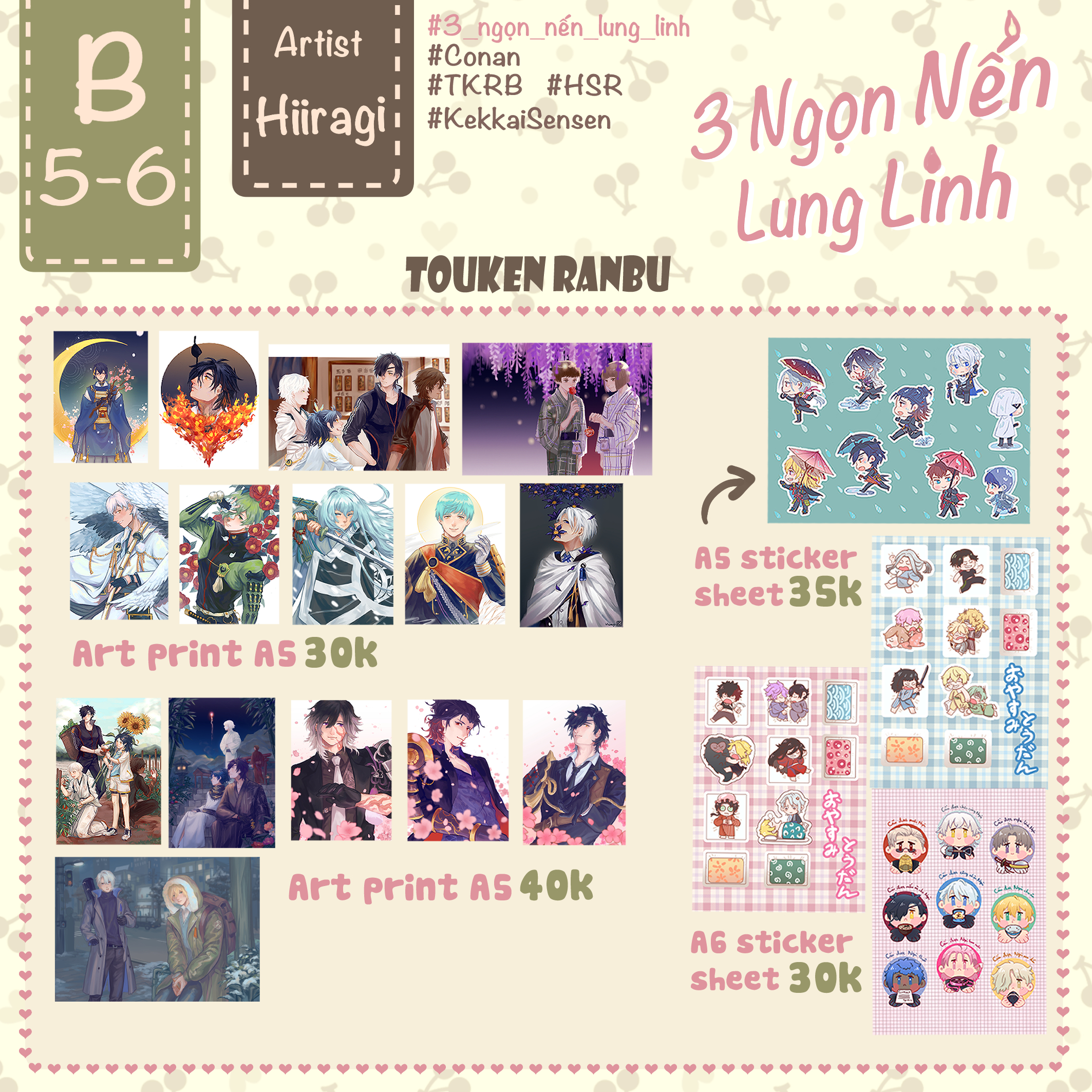 B5-6 3 Ngọn Nến Lung Linh