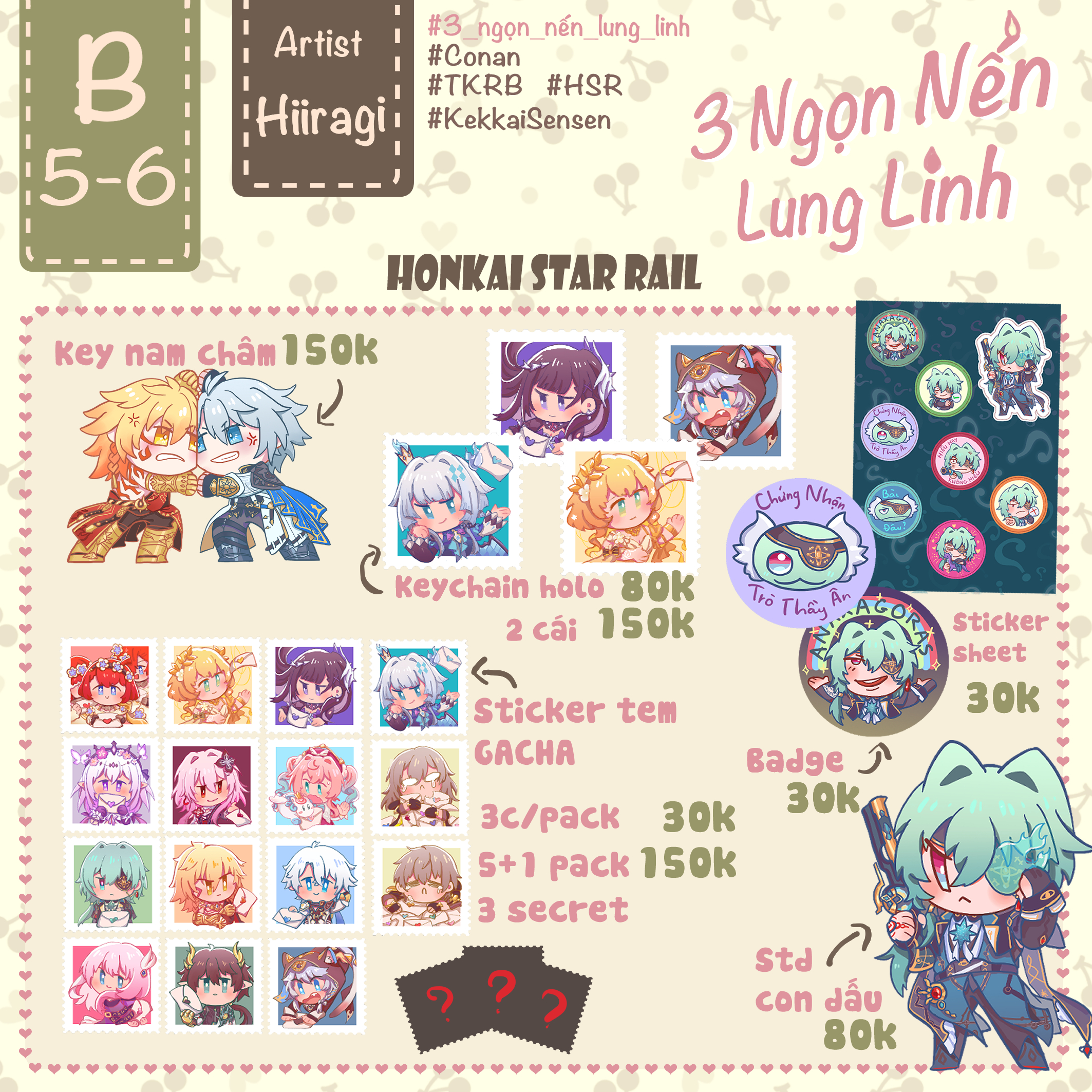 B5-6 3 Ngọn Nến Lung Linh