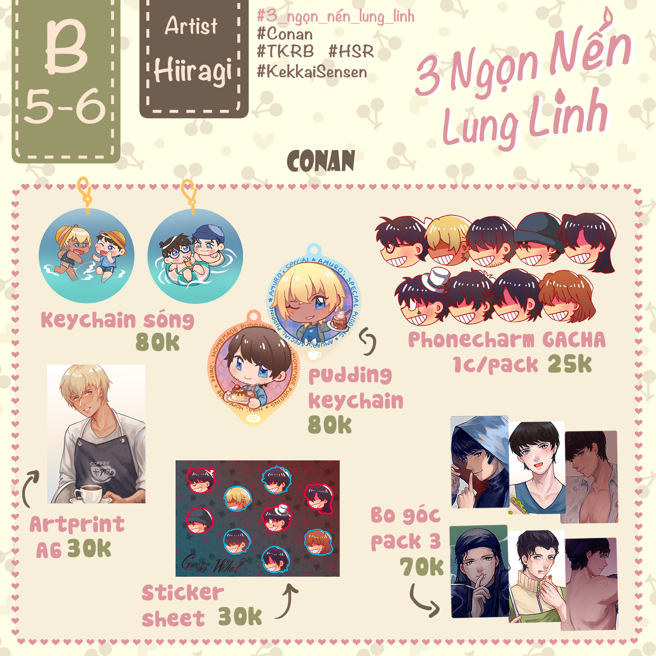 B5-6 3 Ngọn Nến Lung Linh